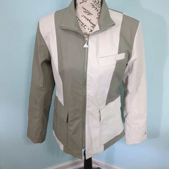 Women's Nike Jordan Classics Capsule 2.0 Faux Leather Jacket small new w… - Picture 1 of 6